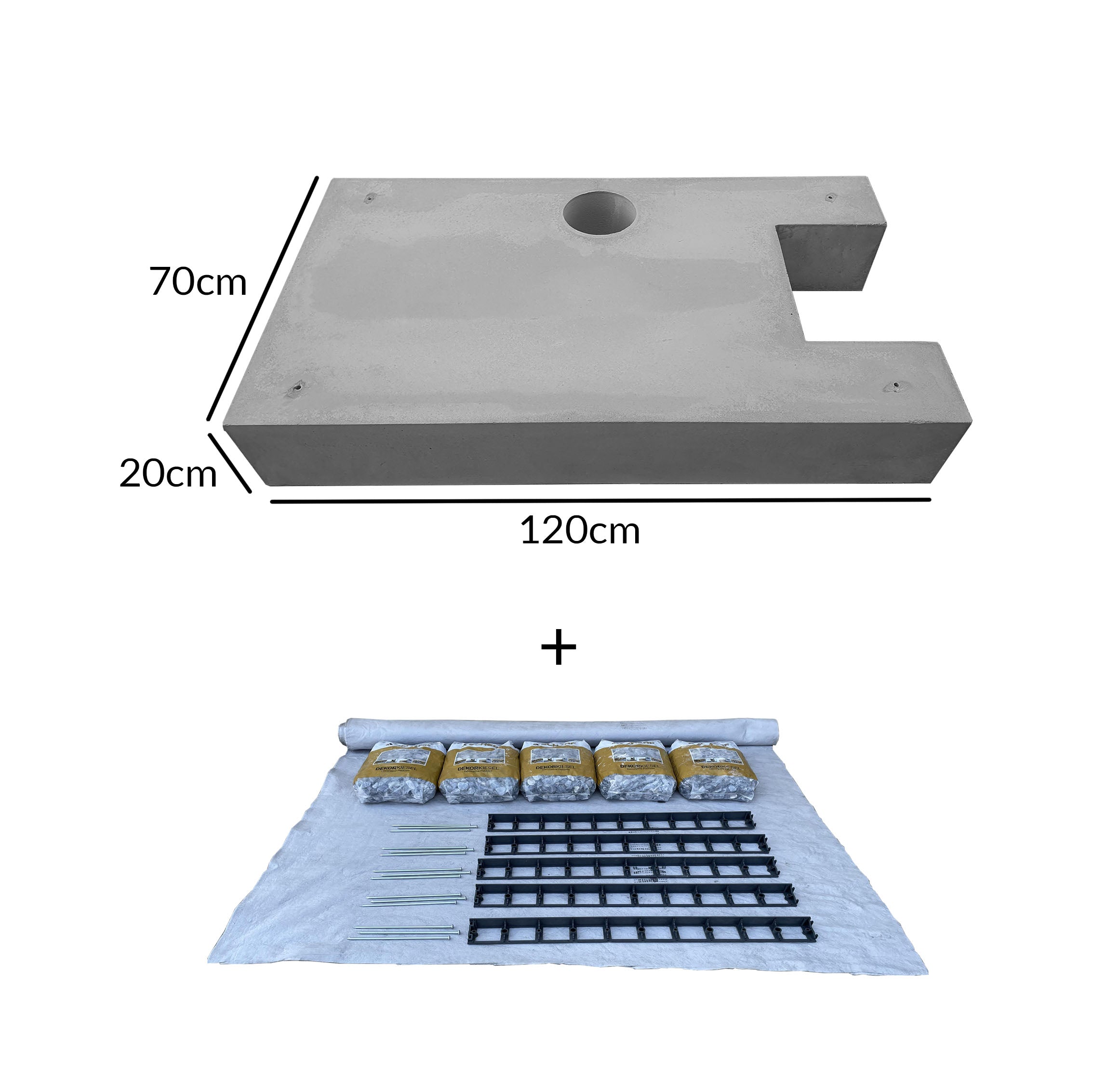 Fundament für Wärmepumpe
